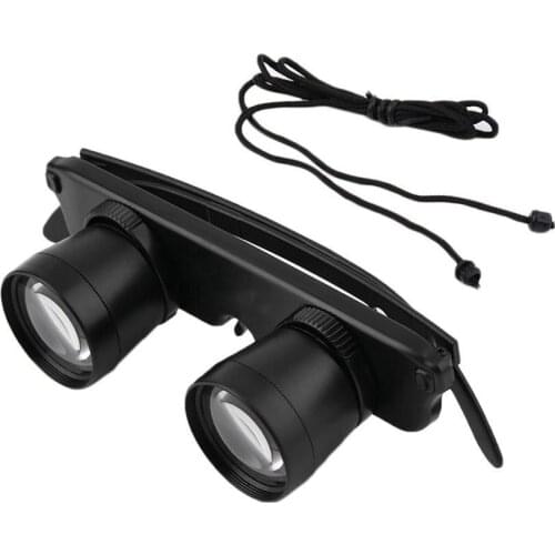 Black 3 In 1 3x28 Magnifier Glasses Style Outdoor Fishing Optics Binoculars Telescope