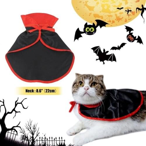 Cute Pets cat Cloak Vampire Costume Cape Cosplay Dog Cat Puppy Clothes Coat For Halloween Dress up Pet Product Accessories