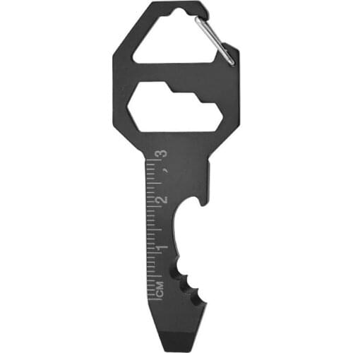 EDC Carbon Steel Mini Multifunctional Outdoor Portable Bottle Opener Keychain Pendant Hexagonal Wrench Camping Accessories