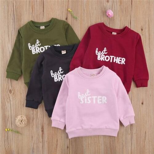 2021 Fashion Kids Girls Boys Casual Sweatshirt Tops 4 Colors Letter Print Long Sleeve Pullover Autumn Tops Hoodies