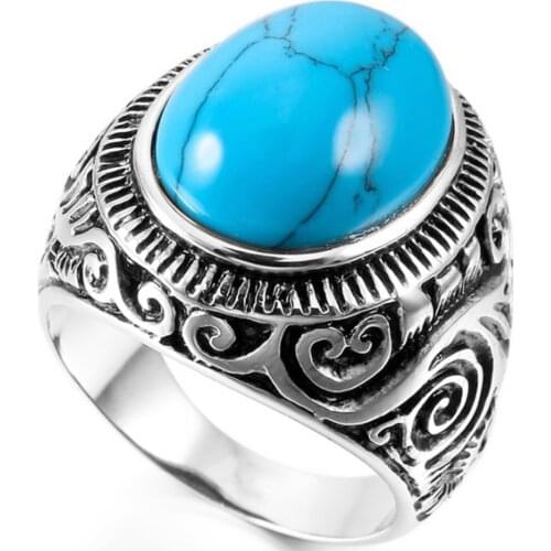 Mens silver black Oval Ring,Stainless Steel Vintage Nobel Palace Ring For Woman ,fashion ring jewelry