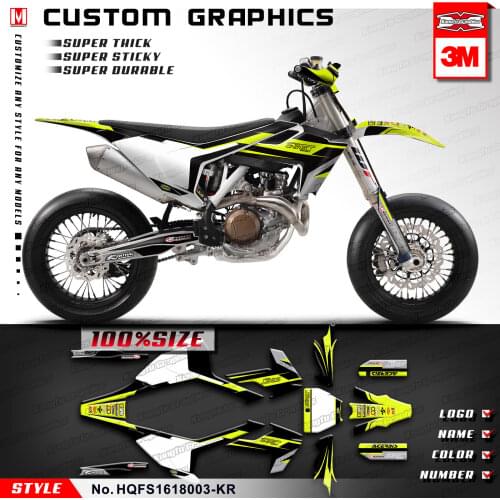 KUNGFU GRAPHICS Supermoto Sticker Kit MX Decal for Husqvarna FS450 TC FC TE FE TX FX 125 150 250 300 350 450 501 2017 2018 2019