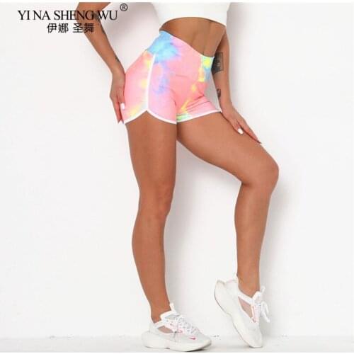 New Womens Fitness Yoga Shorts High Waist Quick Dry Skinny Bike Shorts Tight Short Solid Color Slim Fit Sport Shorts Sportswear