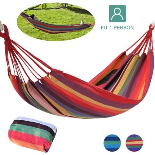 Single / Double Hammock Camping Hiking for Backyard Patio Porch Garden Indoor Outdoor Camping Hiking Outdoor Sleeping Bag