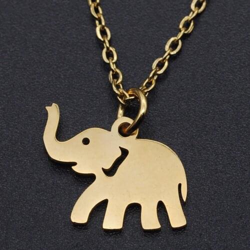 Elephant Stainless Steel Charm Necklace for Women Dainty Steel Necklaces Accept OEM Order Dropshipping Wholesale