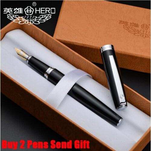 Hot Selling New Arrival Brand Hero 382 Metal Ink Fountain Pen Business Men Luxury Writing Pen Buy 2 Pens Send Gift