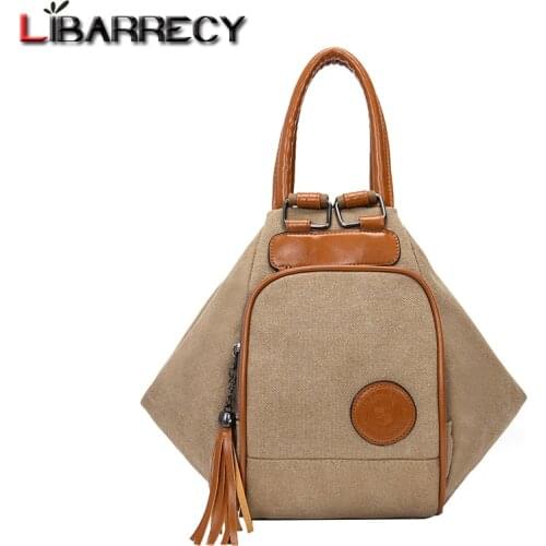 Fashion Womens Backpack Multifunction Contrast Color Backpacks Designer Simple Canvas School Bag Women Casual Knapsack Mochilas