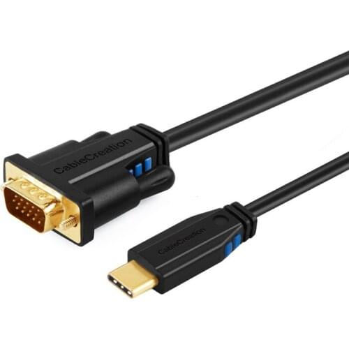 USB-C to VGA,Type C(Thunderbolt 3 Compatible) to VGA Cable,Compatible with MacBook Pro/MacBook Air/iPad Pro 2018/iMac 2017