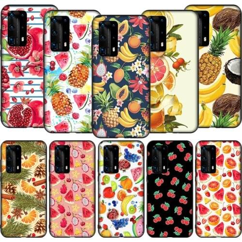 T190 Vintage Fruit Pattern Case for Huawei Mate Nova 2 2i 3 3i 4E 5 5i 5T Smart 6 7 10 20 30 SE P Smart Pro Lite 2019