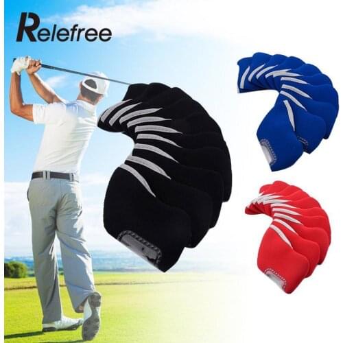 10 Pcs Neoprene Golf Club Iron Headcovers Protective Head Cover Protector Set Golf accessories Golf posture training 골프 클럽 세트