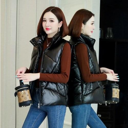 2021 New Autumn And Winter Women Cotton Vest Warm Hooded Winter Waistcoat Plus Size 3XL Female Winter Vest Jacket