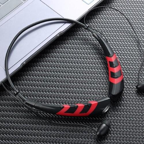 Bluetooth 5.1 Headphone Stereo ABS Neck Hanging Wireless Earphone Ear Bud for Sports