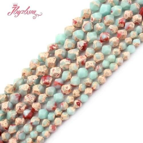 6/8/10mm Snakeskin ShouShan Faceted Square Natural Stone Beads For Jewelry Making DIY Bracelet Necklace Loose 15" Free Shipping