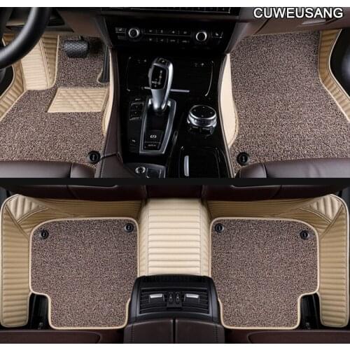 CUWEUSANG Custom Car floor mats for Audi A4 A5 A6 SQ5 RS4 RS6 RS7 RS5 A8 A7 Q3 Q5 Q7 S3 S5 S6 S7 S8 R8 TT A1 A3 car foot styling