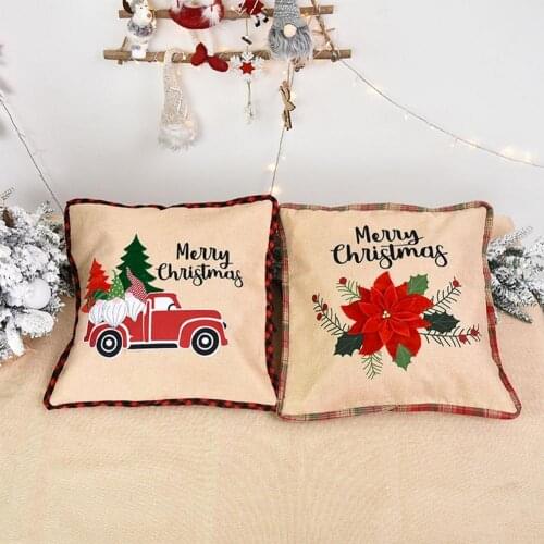 Car Sofa Throw Pillow Covers Decorative Couch Cushion Pillow Case Linen Fabric with Side Zipper for Home Decor,19.69*19.69inches