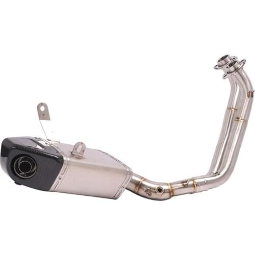 For Yamaha MT07 MT-07 FZ07 FZ-07 Motorcycle Exhaust Full System Slip On with Muffler End Pipe Middle Tube Front Headers