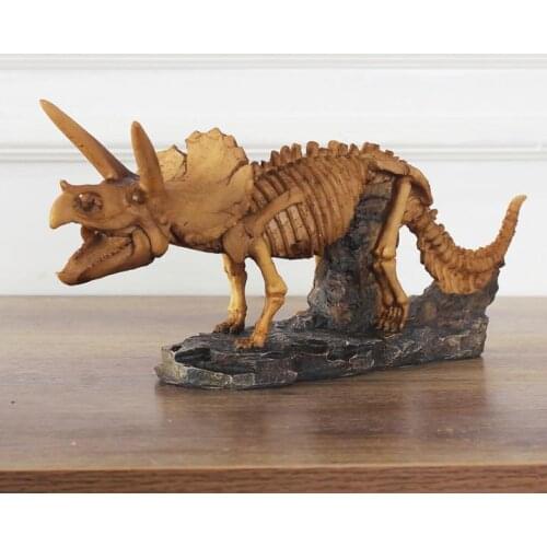 JURASSIC WORLD PARK TRICERATOPS SKELETON FOSSIL SCULPTURE DINOSAUR SKULL STATUE /DINOSAUR TOY MODEL ACTION FIGURE COOL GIFT