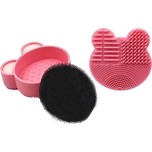 Cleaning Pad Makeup Brush Cleaning Box Eye Shadow Brush Dry Cleaning Sponge Box Beauty Tools Silica Gel Cleaning Pad