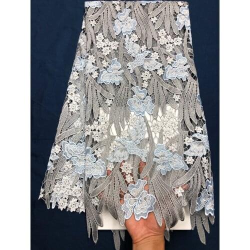 New Style Africa Lace Fabric 2021 High Quality Lace Water Soluble Embroidered Fashion Soft Lace Fabric 5 Yards