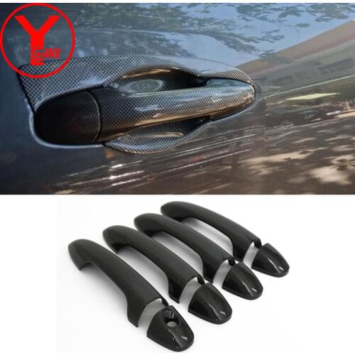 Door handle cover For Toyota Fortuner HILUX SW4 REVO RAV4 innova 2016-2017 2018 2019 ABS carbon accessories car styling YCSUNZ