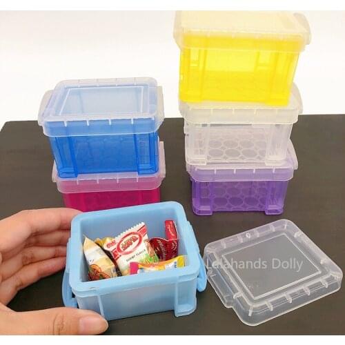 Doll House Mini Square Storage Box Creative Candy Box Miniature Food Play Model Accessories