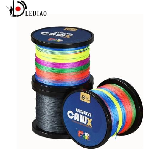 LEDIAO New 12 Strands Braided Fishing Line 300m 1000m Multifilament PE Line 25-135LB Saltwater Smooth Line For Carp Fishing