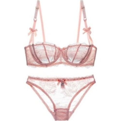 Hot style bra suit Europe and the United States half a cup of black appeal and luxurious lace underwear suits