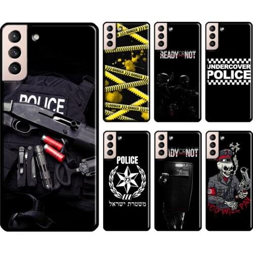 Police Symbol Soft Case For Samsung Galaxy S21 S20 FE Note 20 Ultra Note 10 S8 S9 S10 Plus Phone Cover