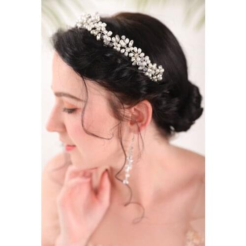 Set of Wedding Bride Hair Accessories Shiny Crystal Pearls Rhinestones Hair Jewelry Banquet party for women