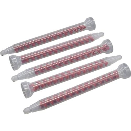 5pc AB Glue Dynamic Mixing Nozzle RM12-26 Two Component Liquid Glue Adhesives Mixer Round Dynamic Mixed Tube Quick Mixing Nozzle