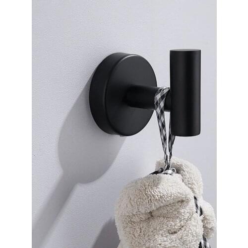 Stainless Steel Single Hook Coat Hook, Free Perforated Perforated Hook, Wall-mounted Creative Bathroom Metal Coat Hook