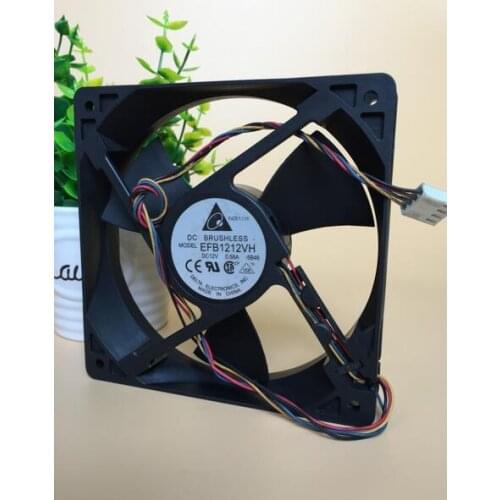 Original for Delta EFB1212VH DC 12V 0.58A 12CM 12025 4-wire PWM Temperature Control Box Cooling Fan