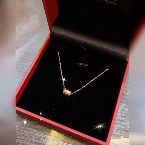 Fashion ins Transfer Beads Pendants Necklaces for Women Small Waist Necklace Korean Catwalk Brand Jewelry Never Fade Z127