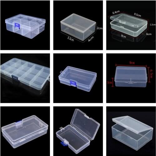 Plastic Transparent Storage Box Jewelry Manicure Container Detachable Storage Box Nail Tool Storage Box Storage Box