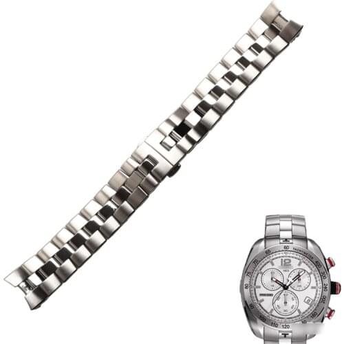 WENTULA Watchband for T076 Stainless Steel Solid Band
