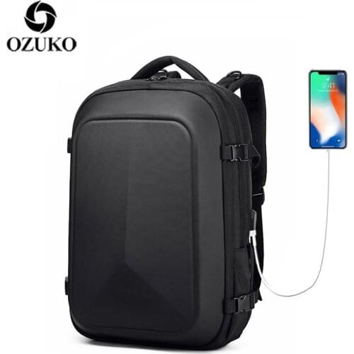 OZUKO Men Backpacks USB Charge New Casual Waterproof Oxford College Laptop Bag pack Anti Theft Male Travel Rucksack