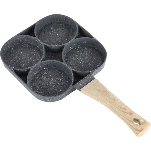 Omelet Pan Four-hole Design Non-stick Coating Frying Pot Sandwiches Omelettes Pancake Fried Burger Pan Breakfast Maker Tool
