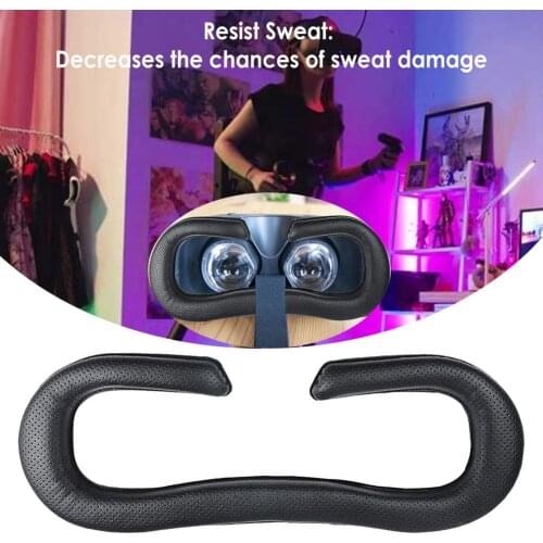VR Face Cushion Replacement Eye Comfortable Resist Sweat Clean Washable Leather Sponge Foam Pad For Hp Reverb G2 Headset