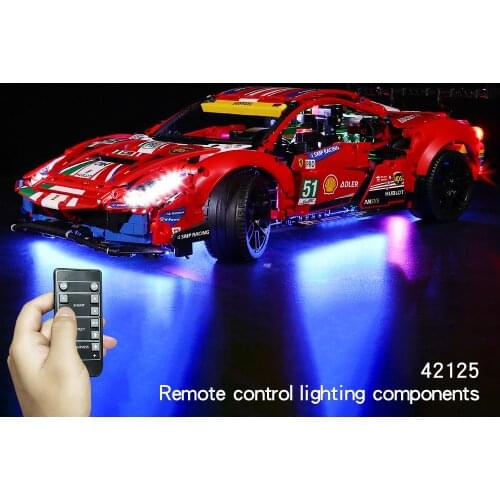 LED lighting set for Technic 42125 488 GTE “AF Corse #51” Master Series Italian Racing Super-Car (Only lights,no brick
