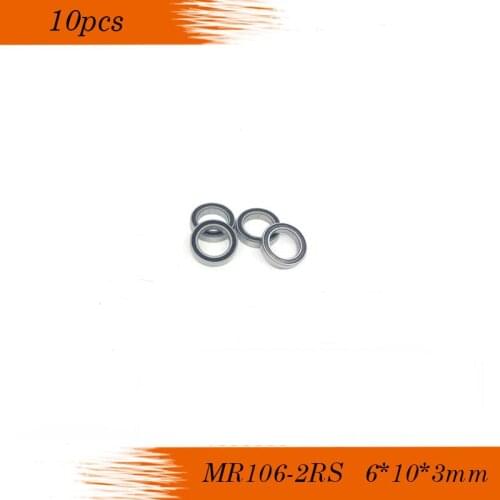 10PCS MR106-2RS 6*10*3 mm ABEC-5 Miniature Ball Bearings MR106RS L1060