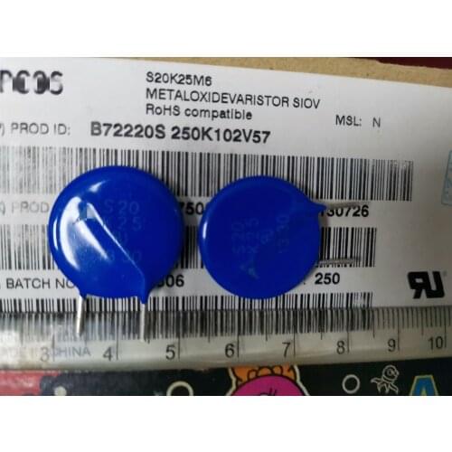 10PCS new original METALOXIDEVARISTOR SIOV S20K25M6 S20K25 SNF14K385E2S5M3,5K1 SNF14K385K1 S20K11M6 S20K11 S20K50