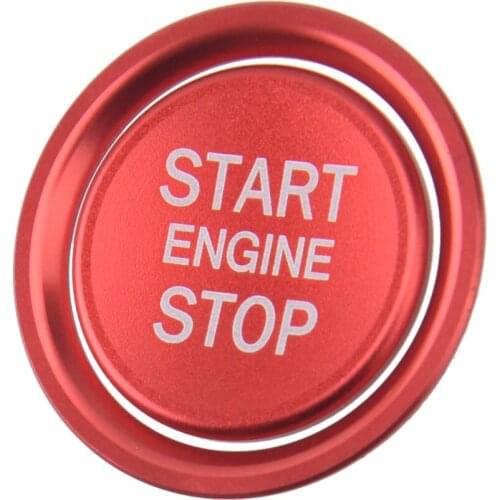 2Pcs Engine Start Stop Switch Button Ring Cover Trim Fit for Infiniti QX50 2019 2020 Aluminum Alloy Car Decoration