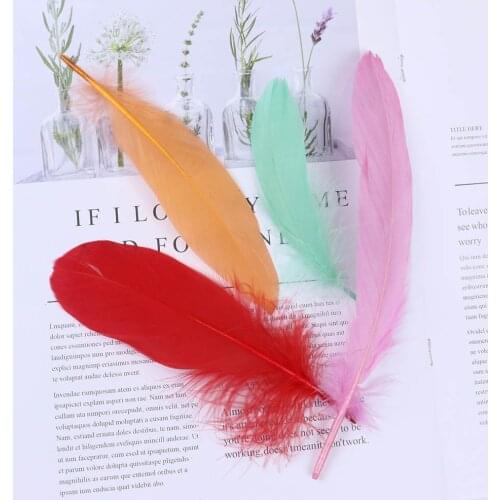 20/50pcs colorful Goose Feathers Jewelry Accessories Party Decoration Goose for Craft-Feather Plume 15-20cm wholesale