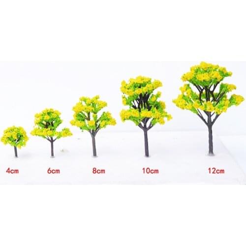 50 Pcs 4/6/8/10/12cm DIY Handmade Model Sand Table Decorative Peach Tree Model Decor