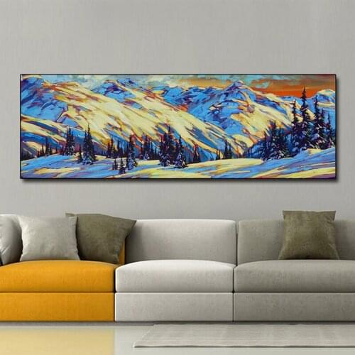 5d Large size Diamond painting Snow Mountain Forest landscape diy full diamond mosaic Home decoration diamond embroideryZP-2345
