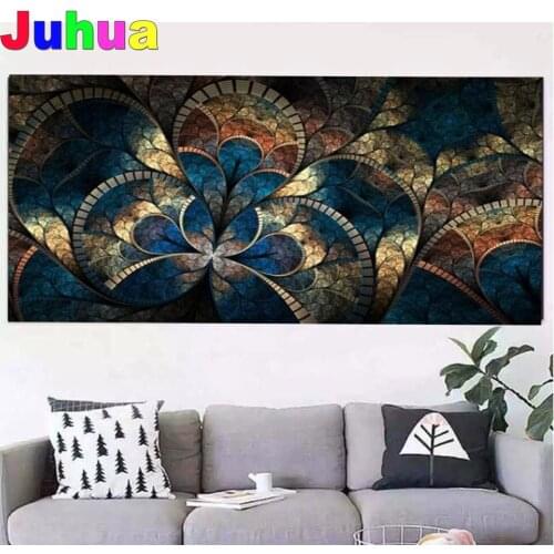 Abstract Artistic Fractal Pattern Psychedelic Picture Diamond Painting Cross Stitch Home Wall Decor Full Diamond Embroidery Gift