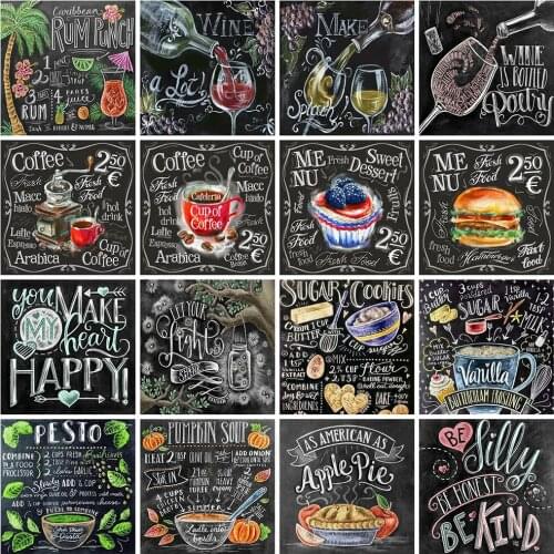 Diamond Painting New Blackboard 5D DIY Diamond Embroidery Text Pictures Of Rhinestones Mosaic Home Decor