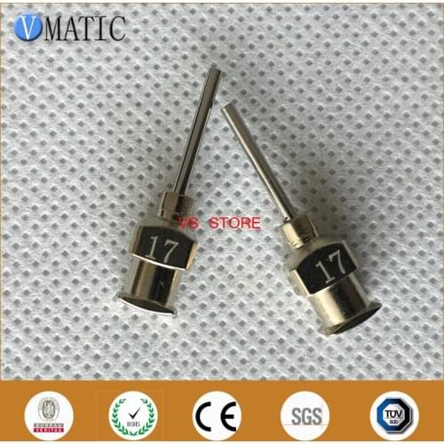 Free Shipping 0.5'' Tip Length 17G All Metal Tips Blunt Stainless Steel 12Pcs Dispensing Syringe Needle Tips 1/2 Inch