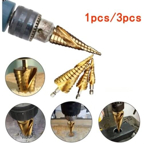 1 Pcs 4-32mm HSS drill bit high Speed steel Spiral Grooved Step Drill Bit 4-12 4-20 for wood hole cutter Drilling Power Tools