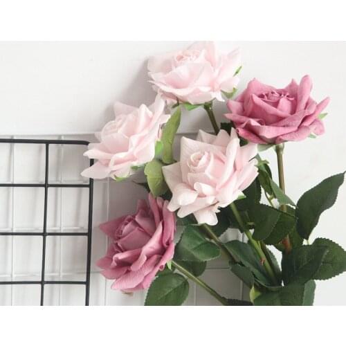 71cm Artificial Flowers Silk Moist Rose Flowers For Wedding Party Decoration Diy Living Room Garden Indoor Table Home Decor